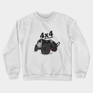 4x4 Off Road Jeep Grey Crewneck Sweatshirt